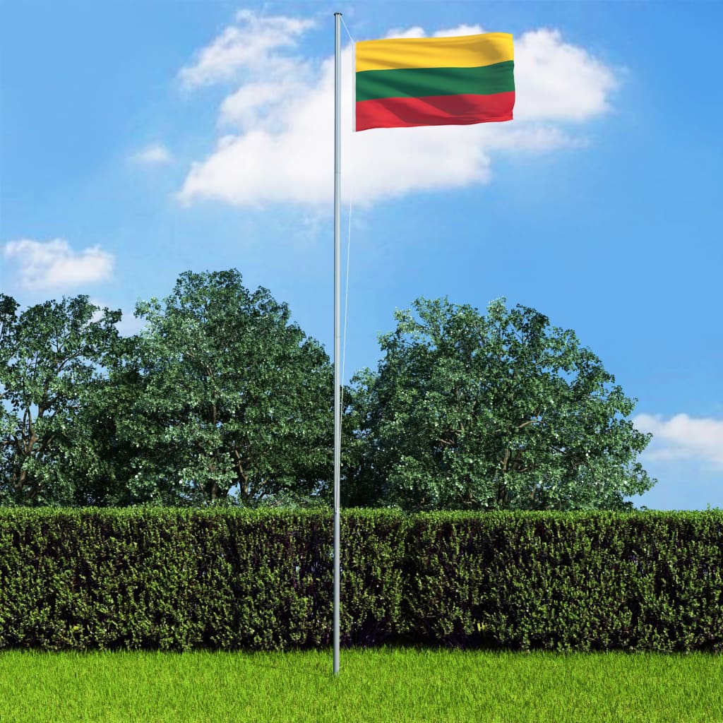 Drapel Lituania și stâlp din aluminiu, 6,2 m